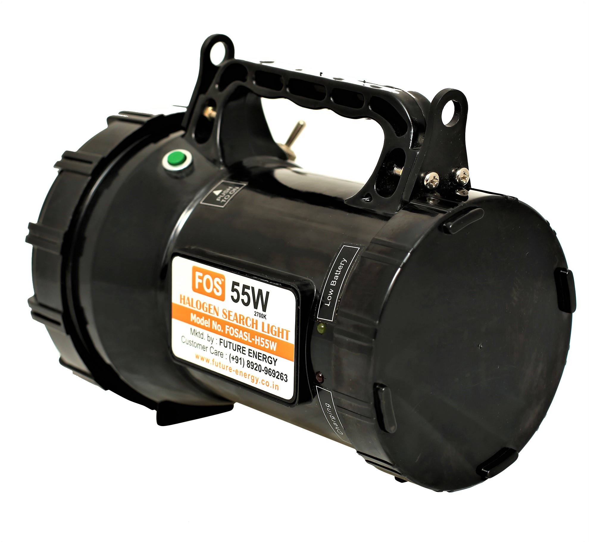 Black Fos Army Search Light 55w Halogen (Range Up To 1 Kilometer)