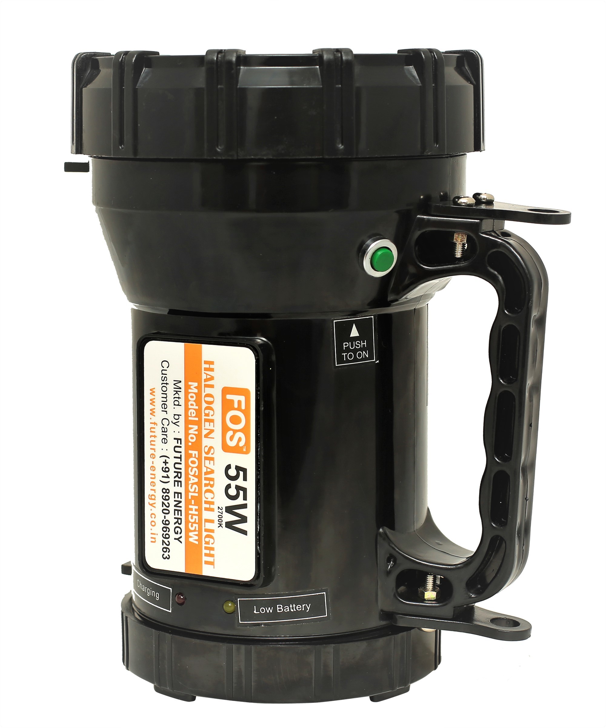 Black Fos Army Search Light 55w Halogen (Range Up To 1 Kilometer)