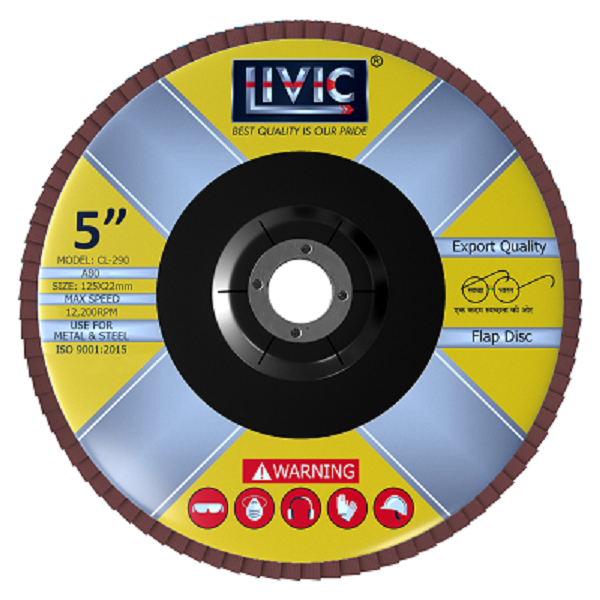 Red 5 Inch Flap Disc