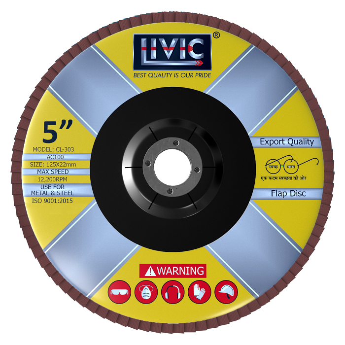 Flap Disc 5 Inch Brown Cutting Speed: 12200 Rpm