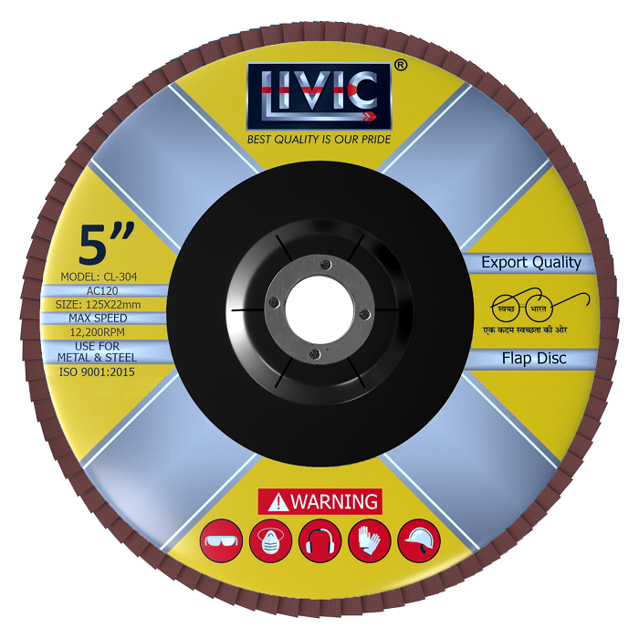 Flap Disc 5 Inch Brown Cutting Speed: 12200 Rpm