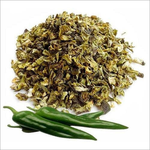 Dried Dehydrated Green Chilli Flakes