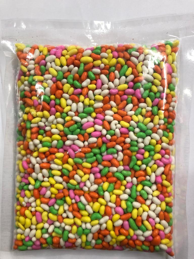 Sugar Coated Fennel Seeds (Mix Colors 100 Gm Can) - Flavor: Fruity