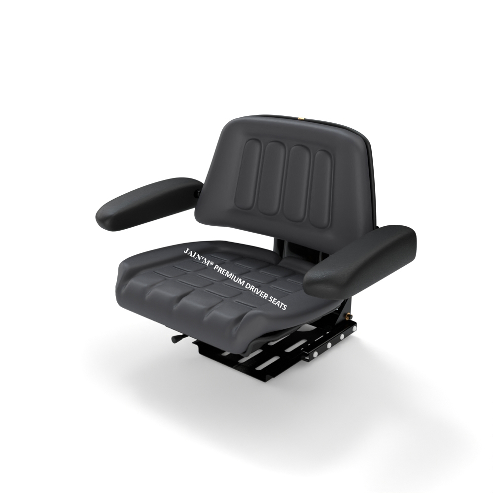 Tractor Seat With Armrest Black