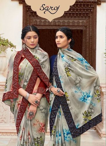 शोभना डिजाइनर डिजिटल प्रिंट साड़ी कैटलॉग सेट