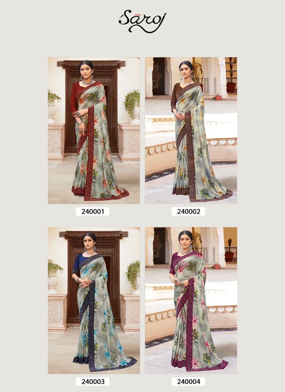 Cotton Shobhnaa Designer Digital Print Saree Catalogue Set