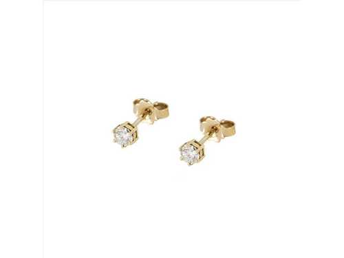 Small Solitaire Stud Earrings Diamond Carat Weight: 0.40 Carat