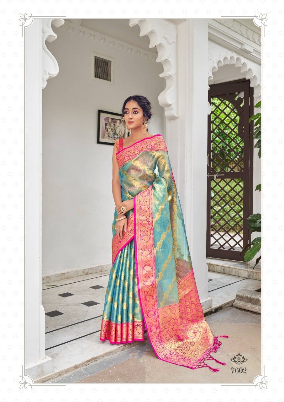 Cotton Aspen Soft Tissue Silk Designer Silk Saree Catalogue Set