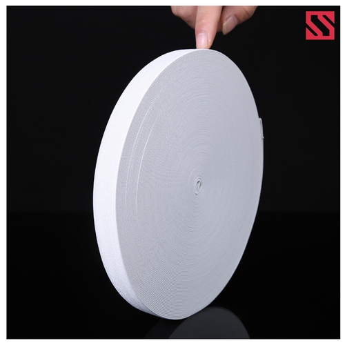 Polyester Elastic Tape - 30mm Width, 1.8mm Thickness, White Color | Durable Plain Design for Garment Manufacturing