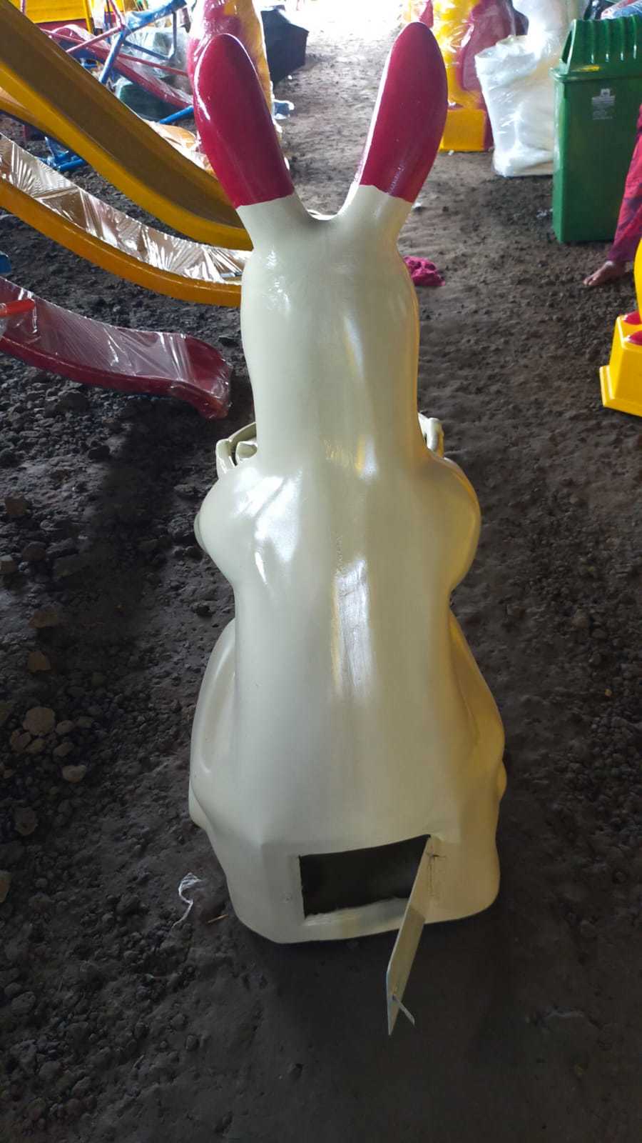 D2 Frp Rabbit Dustbin - Plastic Material, 44" Height X 27" Diameter, Ant Color, 2-5 Mm Thickness | Industrial Application