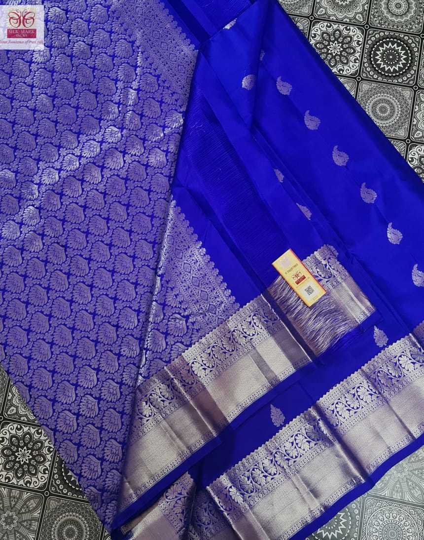 Traditional Pure Kanjivaram Soft Silk Saree Silver Jarie