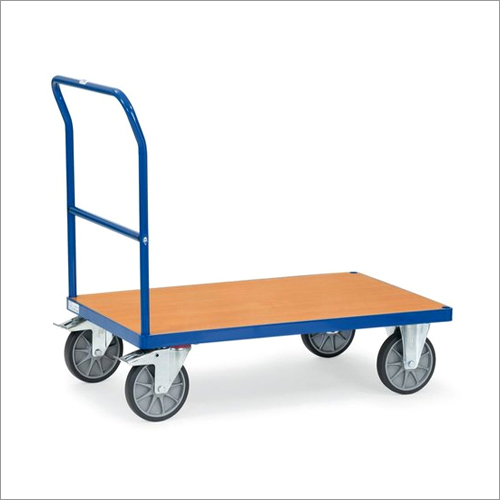 Blue Industrial Mild Steel Platform Trolley