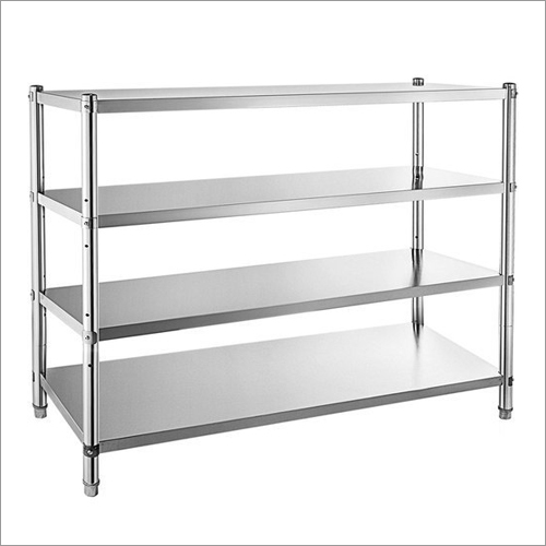 Stainless Steel Storage Rack - Durable, Rust-Resistant Finish | Ideal for Organizing Kitchen and Garage Spaces