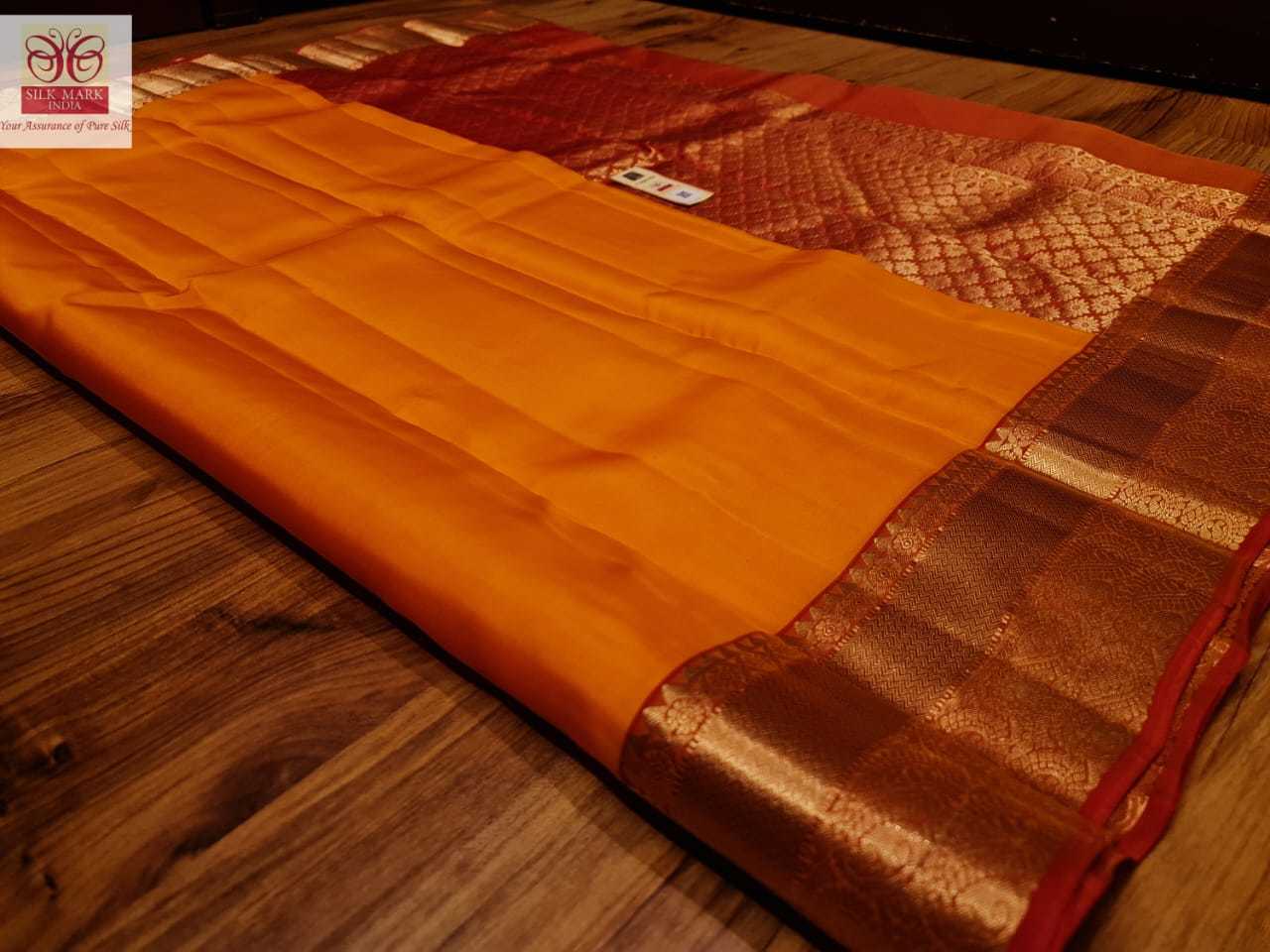 Kanchipuram Silk Saree - Pure Silk With Fancy Tissue Border, Light Weight & Soft | Zari Work, Rich Pallu, Contrast Blouse