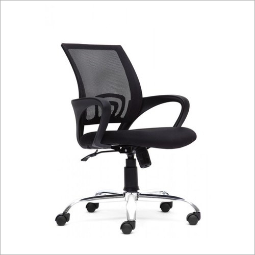 Arm Fixed Computer Chair - Color: Black