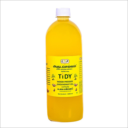 Organic 1000 Ml Wood Pressed Groundnut Oil