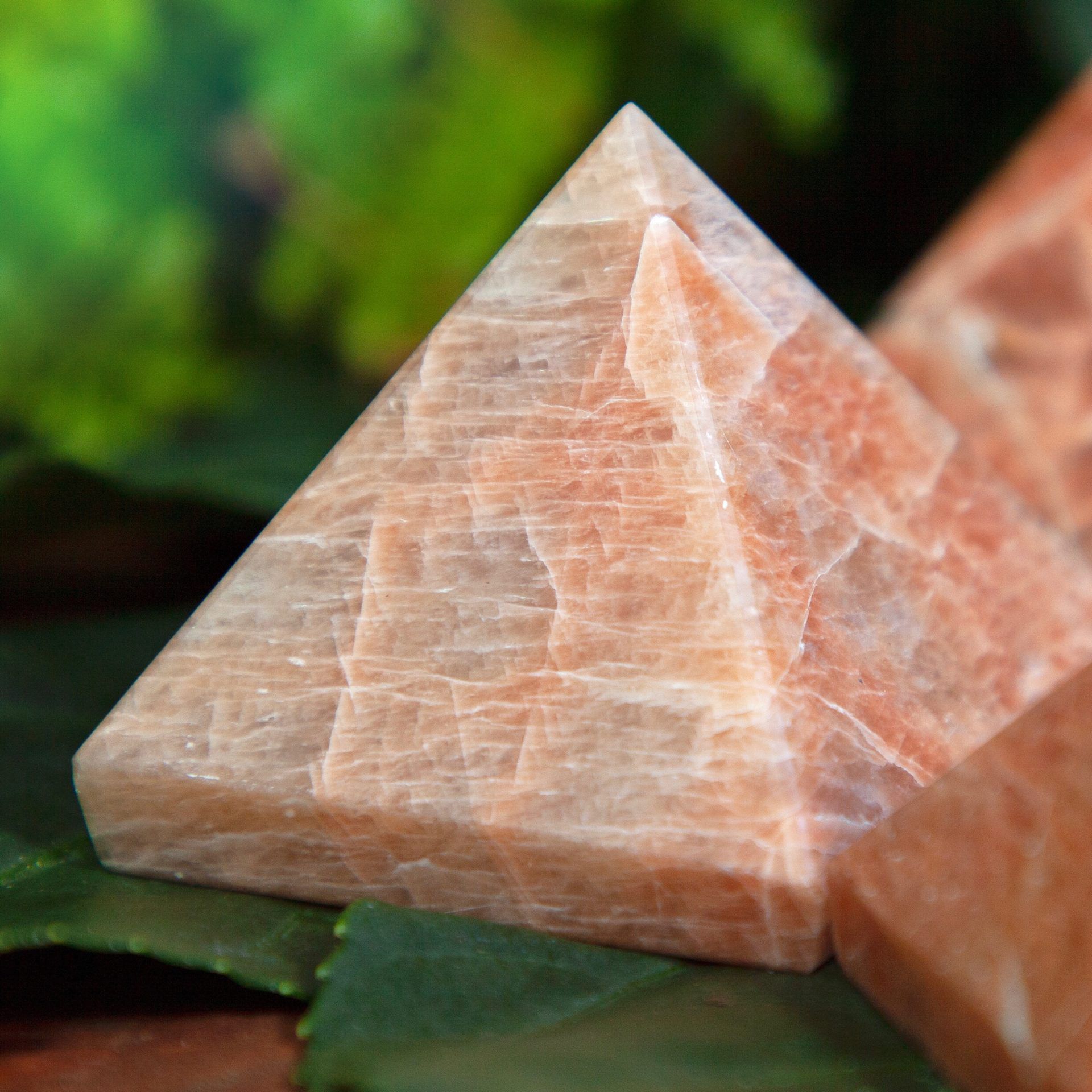 Peach Moon Stone Pyramid