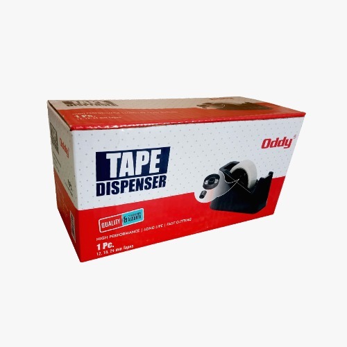 Tape Dispenser - Plastic, One-handed Easy Dispensing, Handles 200 Meters Of Tape | Heavy Duty, Non-skid Base, Ideal For Home, School, And Office Use