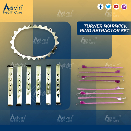 Turner Warwick Ring Retractor Set - Anti-Corrosive, Small & Medium & Large Sizes | 6 Blades, High Performance, Long Lasting, Manual Operation, Urethroplasty Use