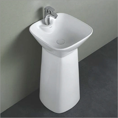 सफेद 18x18x32 इंच वन पीस बेसिन