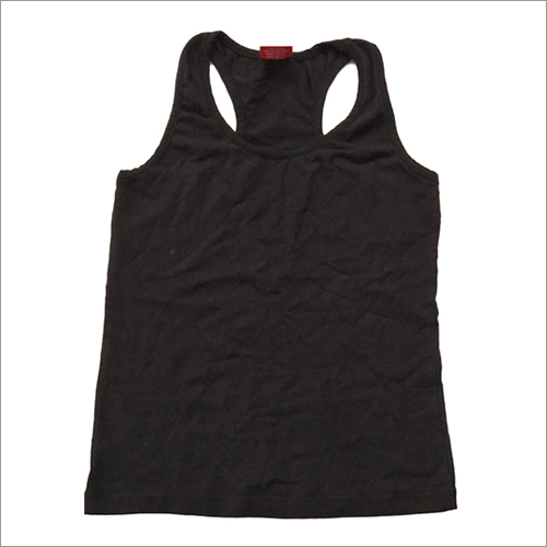 Plain Mens Black Sando