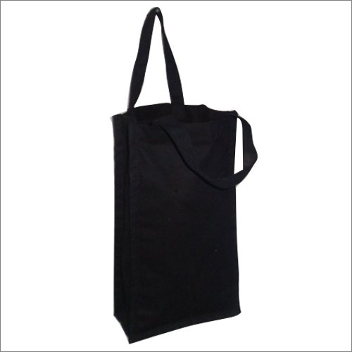 Black Plain Canvas Bag - Size: Different Available