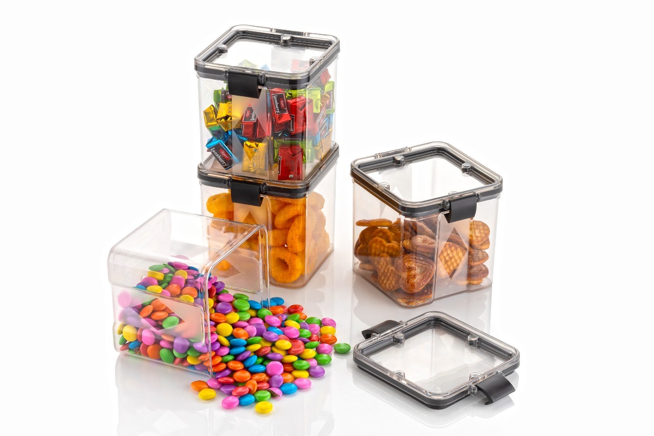 Transparent Plastic Air Tight Container With N Lock