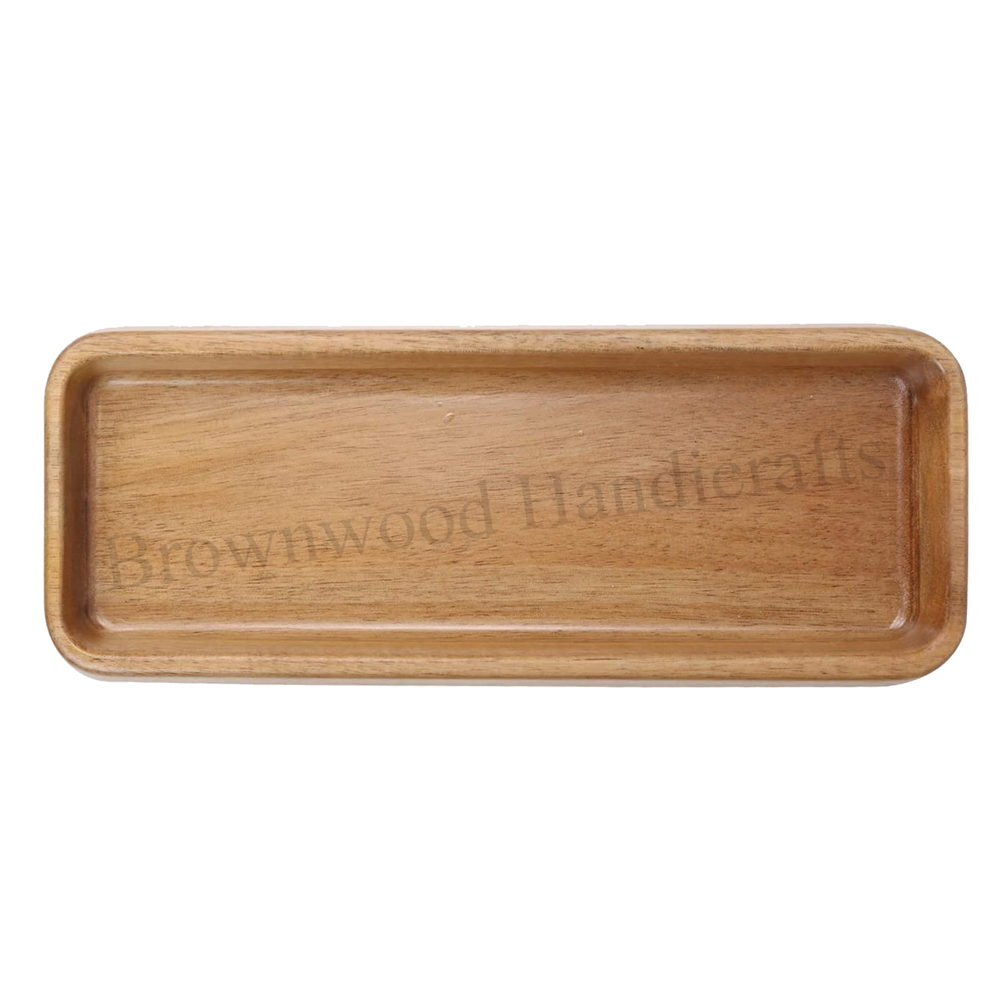 Mango Wood Rectangle Serving Tray With Natural Finish Size: 28.3 X 10.3 X 3 Cm