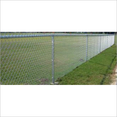 GI Chain Link Fencing - Galvanized Iron, 0.6m to 4.5m Height, Green Color | High Security Access Control, Durable Mesh, 6 Inch Hole Size, 14 Gauge Strength