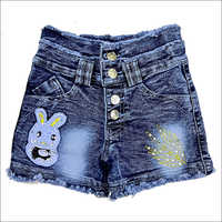 धोने योग्य लड़कियों के 4 बटन शॉर्ट्स