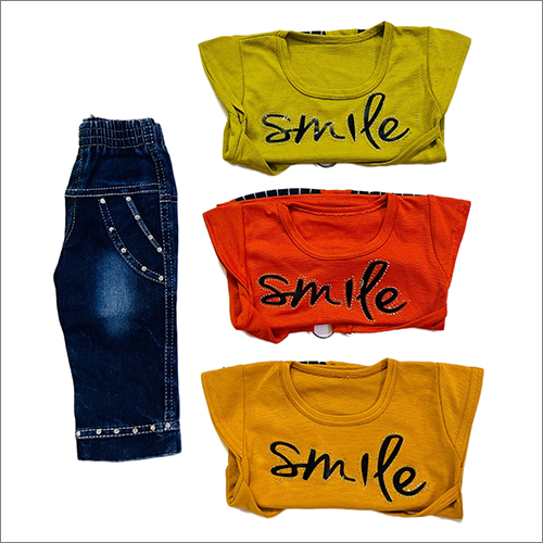 Washable Girls Stylish Top And Pant Set