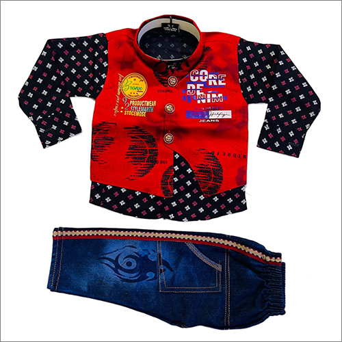 Washable Kids Stylish Shirt And Pant Set