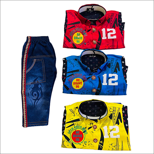 Washable Kids Stylish Shirt And Pant Set