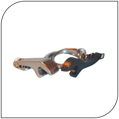 सिल्वर सिंटर्ड बॉटल ओपनर कीरिंग