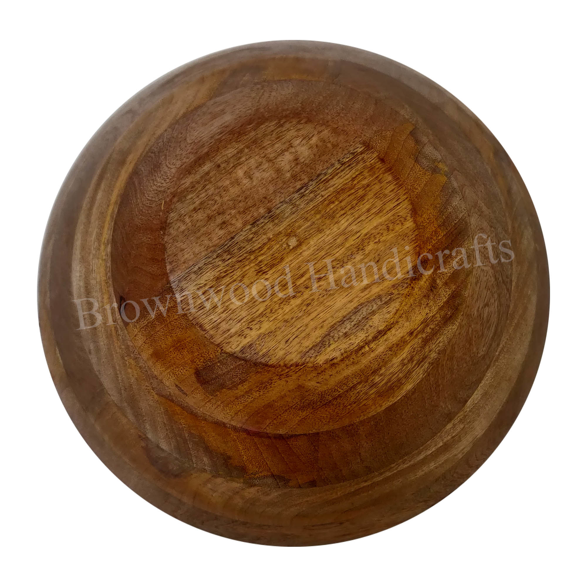 Mango Wood Bowl With Floral Pattern Size: 12 X 12 X 5 Inch
