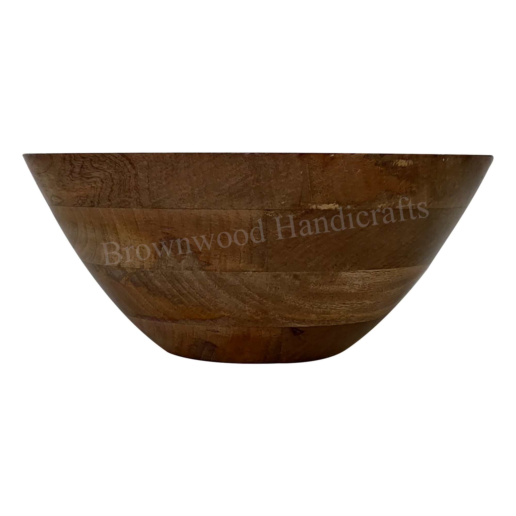 Mango Wood Bowl With Floral Pattern Size: 12 X 12 X 5 Inch