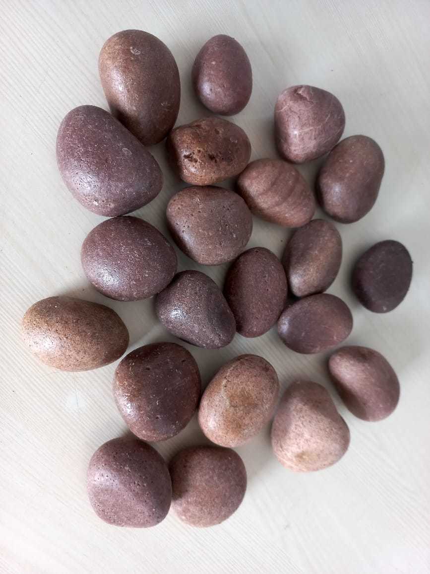 Round Stone Red Brown White Normal Coating Pebbles Stone Landscaping Garden Used Stone Solid Surface