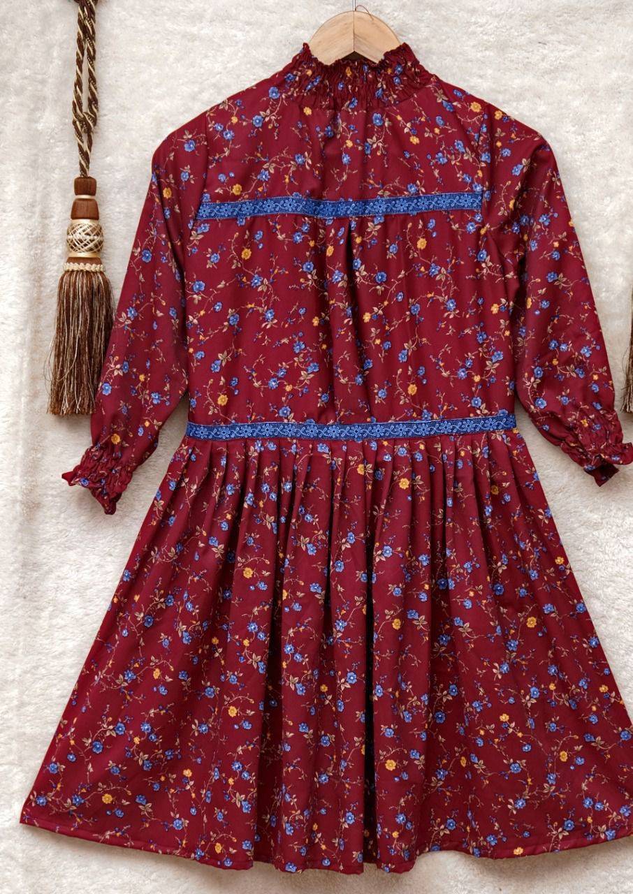 Westo Anarkali Kurti Set - Cotton, Customized Size, Black | Full Sleeves, Printed, Dry Clean, Washable