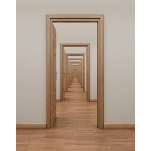 Termite Proof WPC Frames And Door - Solid Wood Plastic Composite, Beige Color, Wooden Finish Design, Swing Open Style, Finished Surface