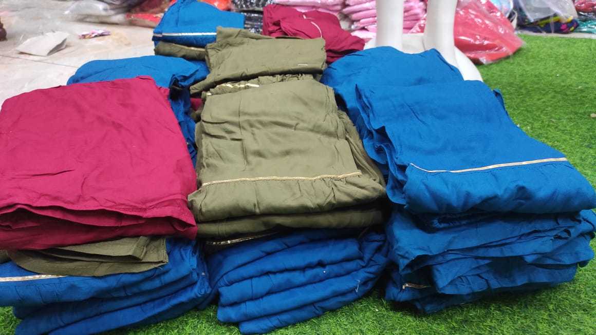 Ladies Palazzos - Rayon Material, Customized Size | Breathable, Washable, All Season Wear, Plain Design With Customized Logo