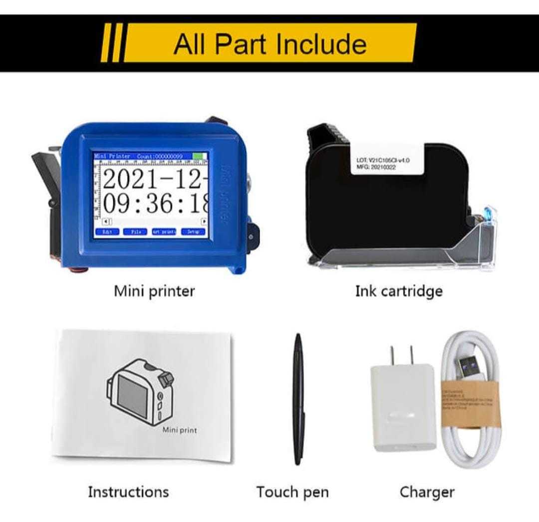 Portable Mini Inkjet Printer Dc11 Dimensions: 97*70*45 Mm Millimeter (Mm)