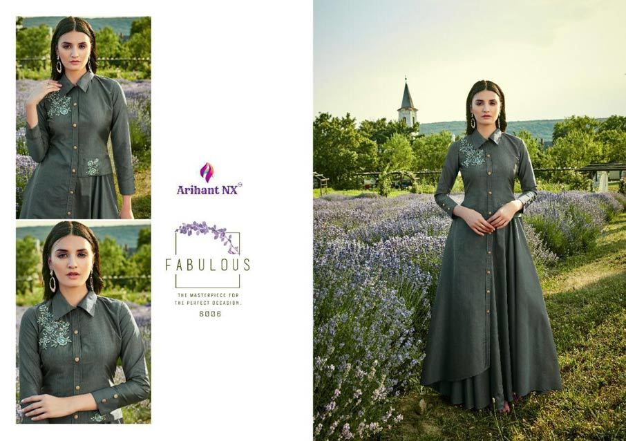 Dry Cleaning Saheri Rayon Designer Gown Catalogue Set