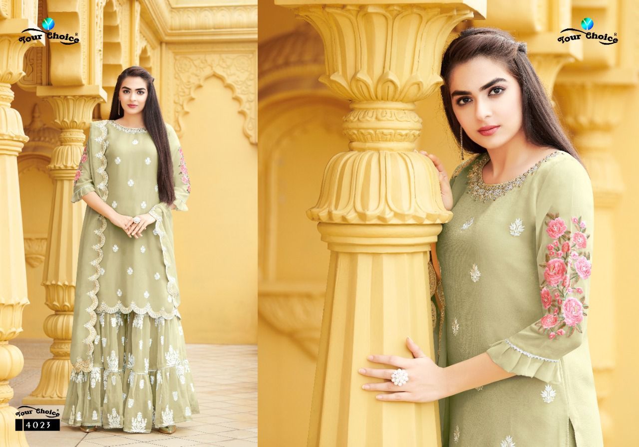 Maxico Georgette Eid Special Suits - Pure Georgette Fabric, Custom Size | Embroidered Design, Breathable, Washable