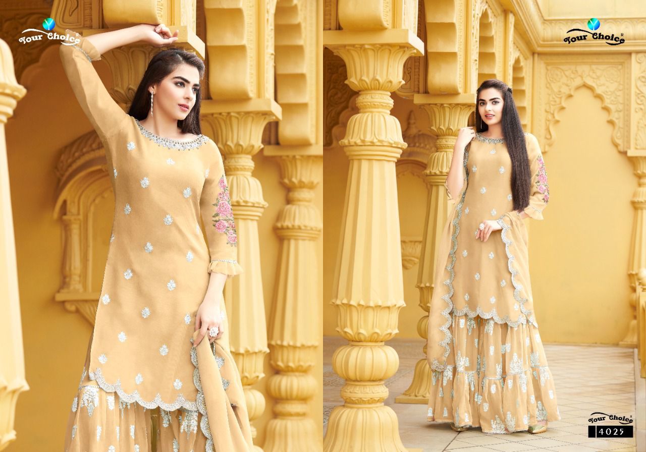 Maxico Georgette Eid Special Suits - Pure Georgette Fabric, Custom Size | Embroidered Design, Breathable, Washable