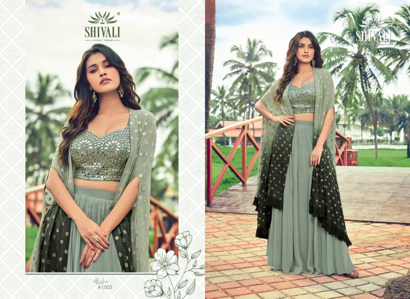 Green Alisha Designer Fancy Lehenga Choli Catalogue Set