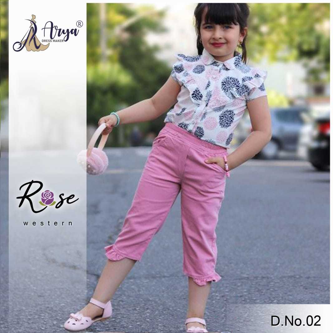 White & Mustered Colour Kid Top And Pent