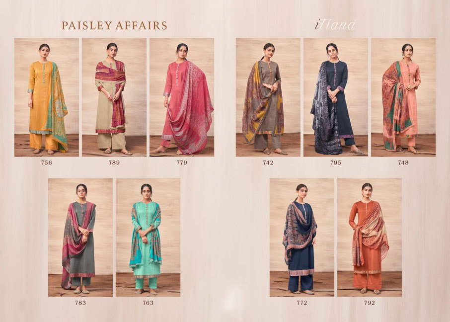 Itrana Jam Satin Salwar Suits Set - Cotton Satin Fabric, Grey And Red Color | Full Sleeves, Breathable, Washable, Printed Pattern