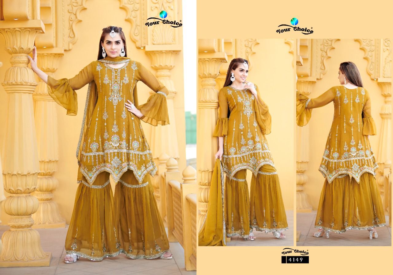 Orange Gap Georgette Eid Special Salwar Suits Collection