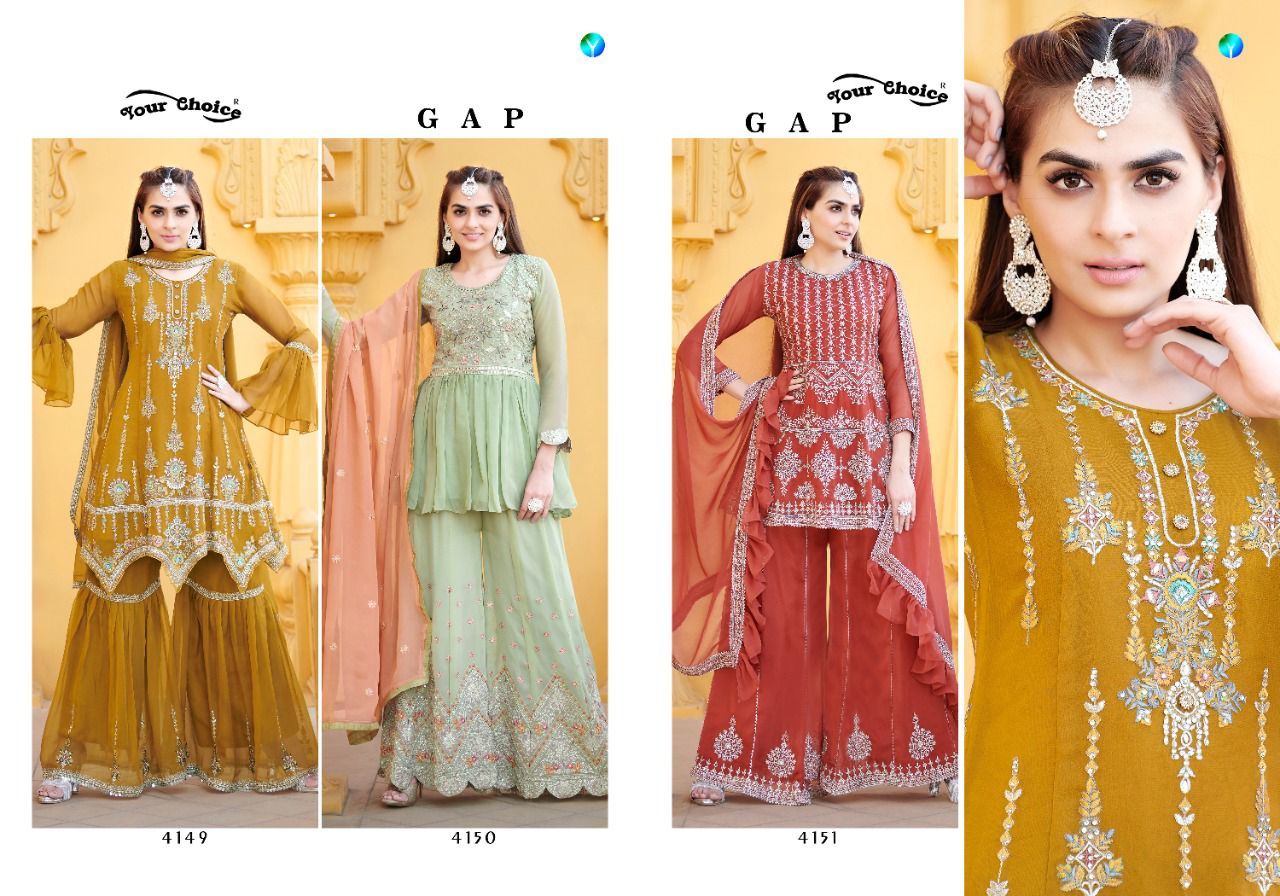 Orange Gap Georgette Eid Special Salwar Suits Collection