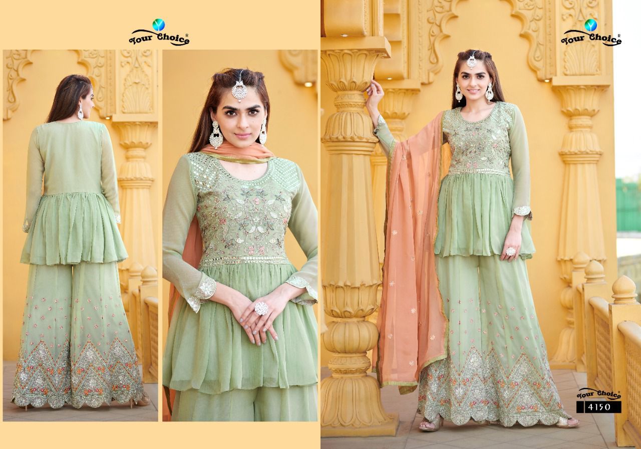 Orange Gap Georgette Eid Special Salwar Suits Collection